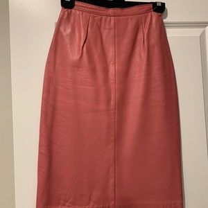 Leather Pink Skirt